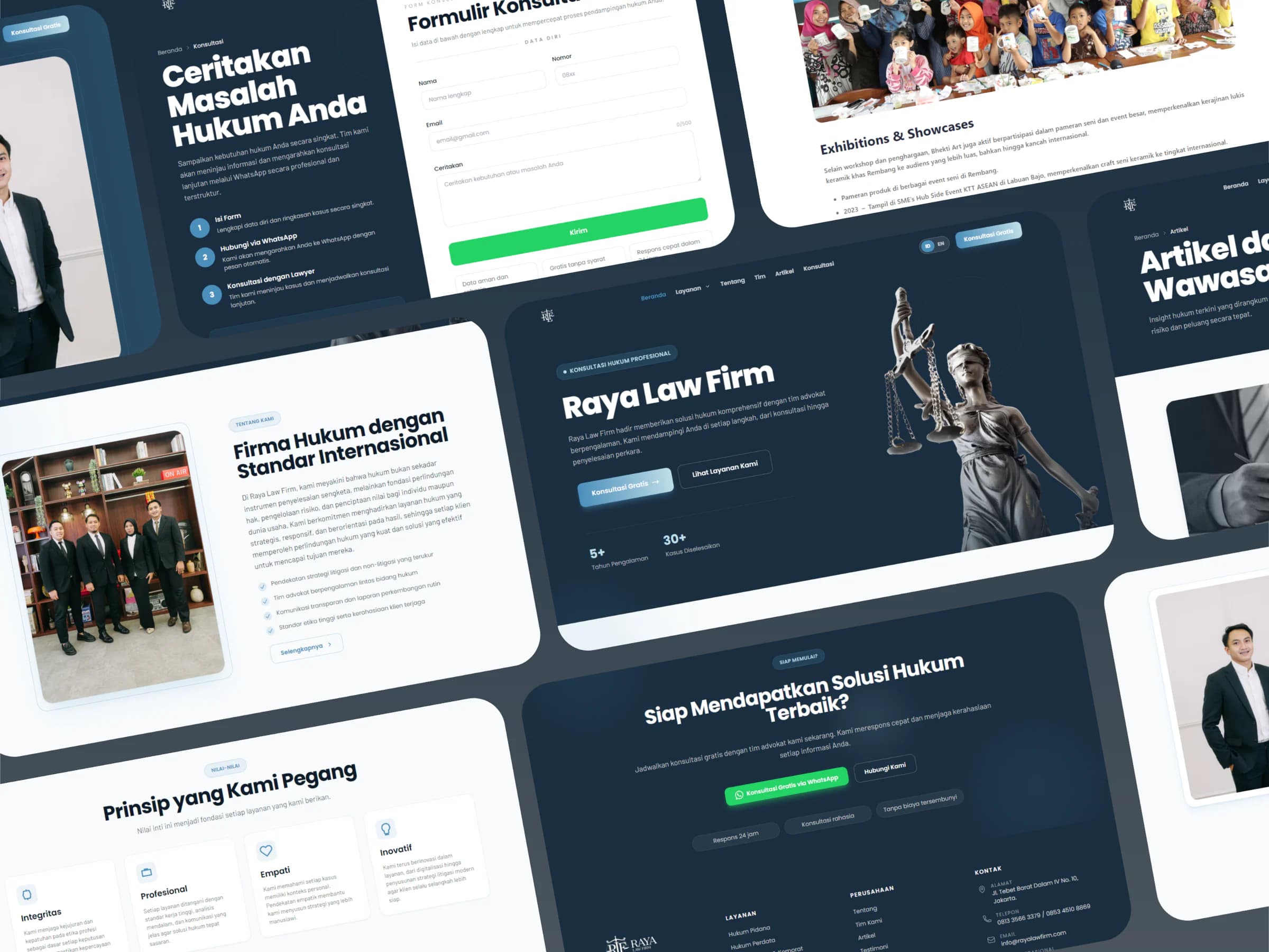 Raya Law Firm multipage company profile website preview